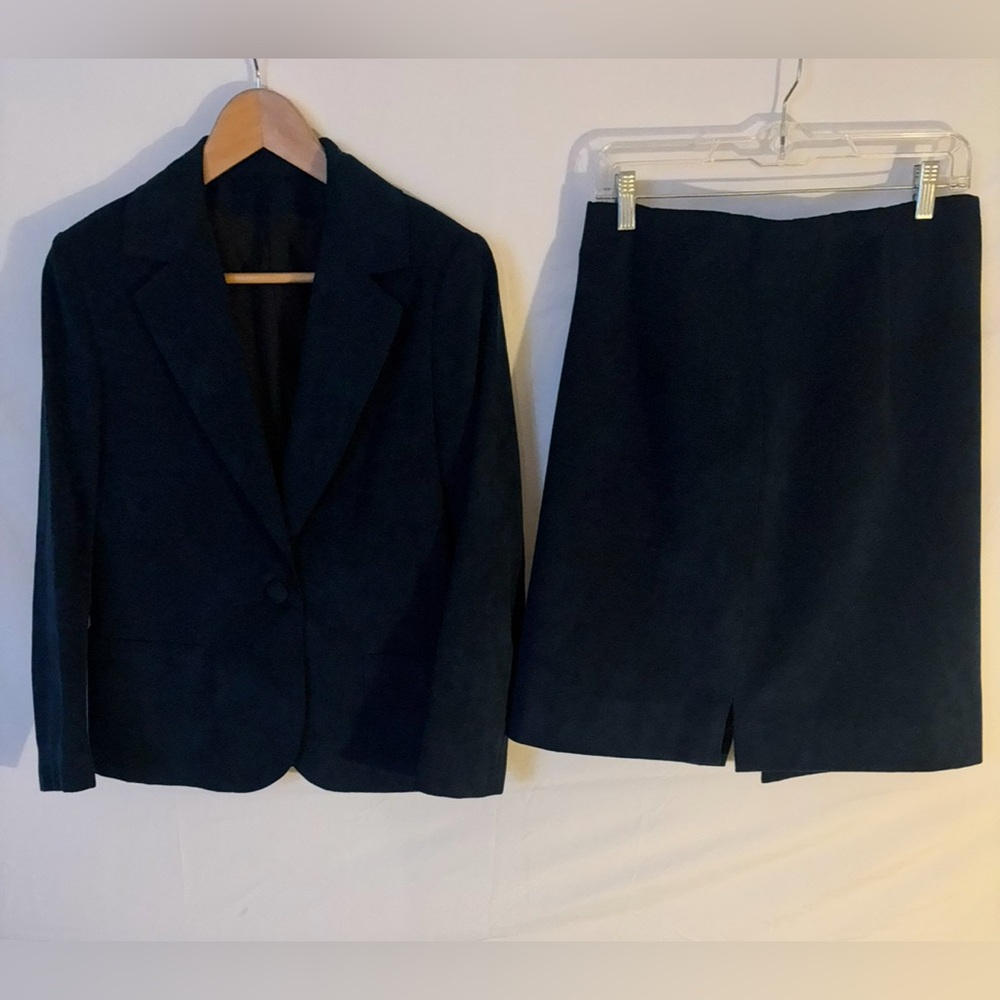 Black Blazer and Skirt Set